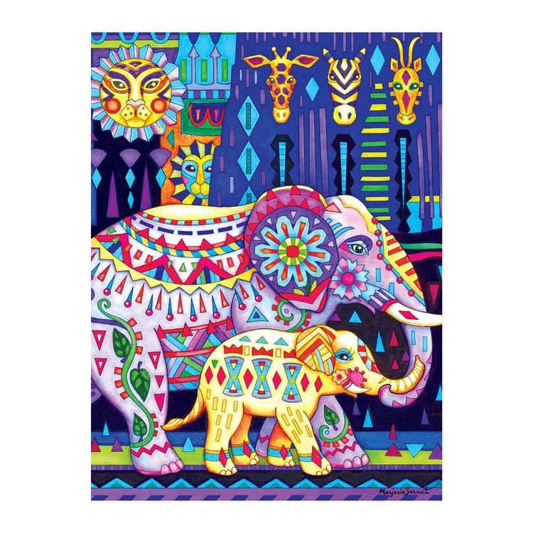 CASSE- TÊTE 300 PIÈCES PAR MARJORIE SARNAT - ÉLÉPHANT