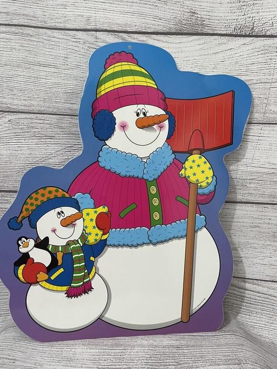 DÉCORATION BONHOMME DE NEIGE DOUBLE FACE