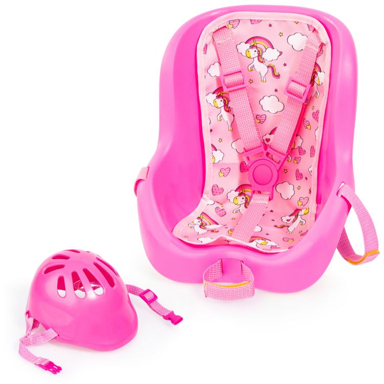 SIÈGE DE VÉLO AVEC CASQUE POUR POUPÉE