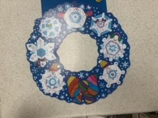 DÉCORATION COURONNE DE NOEL DOUBLE FACE