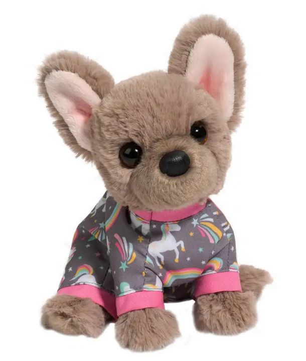 PELUCHE DOUGLAS: DEEDEE LE BULLDOG FRANÇAIS AVEC PYJAMA