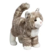 PELUCHE DOUGLAS - ZIPPER CHAT TABBY GRIS