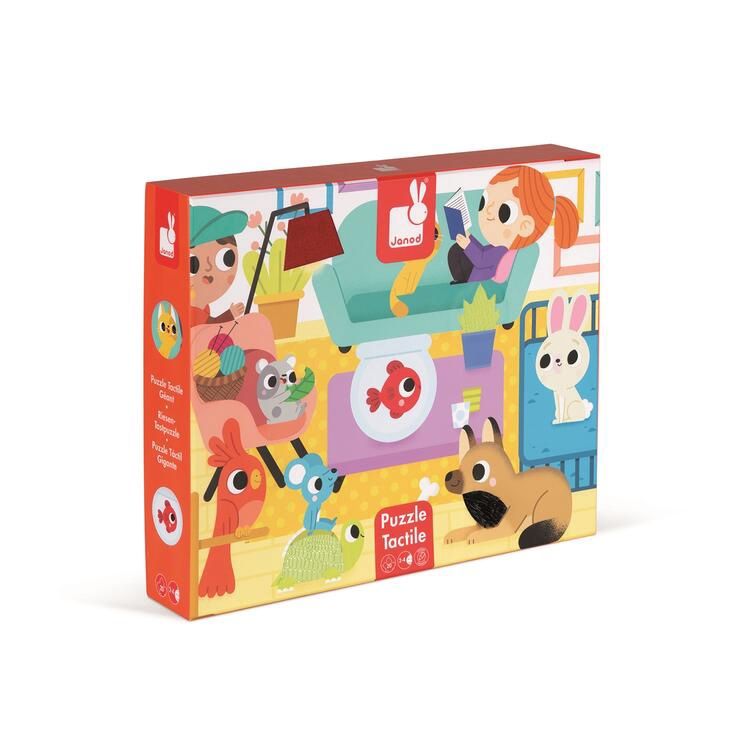 CASSE-TÊTE TACTILE 20 PIÈCES JANOD - LES ANIMAUX DOMESTIQUES