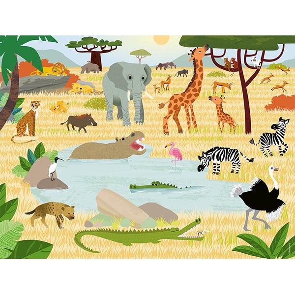 CASSE-TÊTE 30 PIÈCES NATHAN - LES ANIMAUX DE LA SAVANE