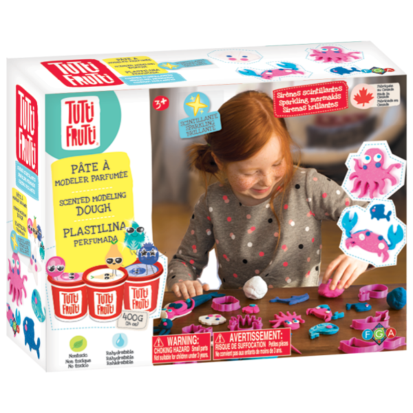 PÂTE À MODELER TUTTI FRUTTI - ENSEMBLE  SCINTILLANT SIRÈNES