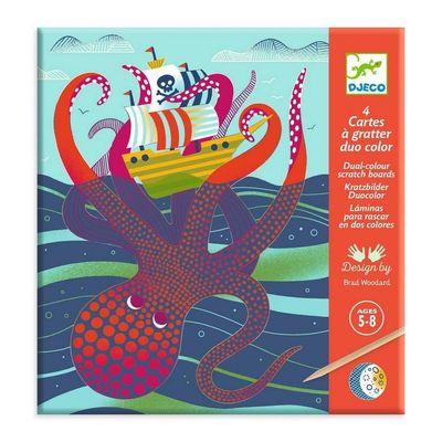 DJECO CARTES À GRATTER - DESSUS-DESSOUS