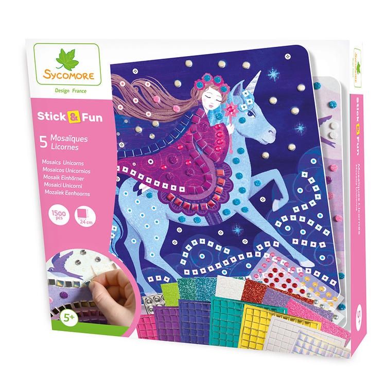 STICK'N FUN - GM 5 MOSAIQUES LICORNE