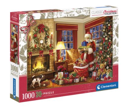 CASSE-TÊTE 1000 PIÈCES DE NOEL CLEMENTONI - LA VISITE DU PÈRE NOEL