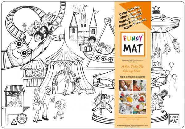 FUNNY MAT - NAPPERON À COLORIER RÉUTILISABLE PARC D'ATTRACTION