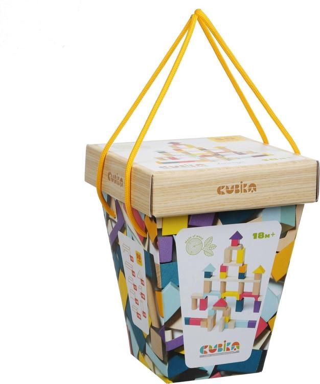 ENSEMBLE DE BLOCS EN BOIS 100 PCS CUBIKA