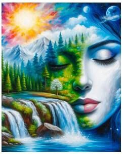 BRODERIE DE DIAMANT JACAROU - PEACEFUL