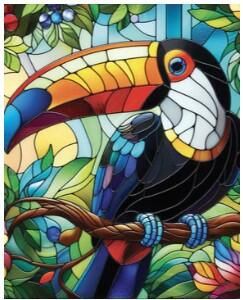 BRODERIE DE DIAMANT JACAROU - TOUCAN
