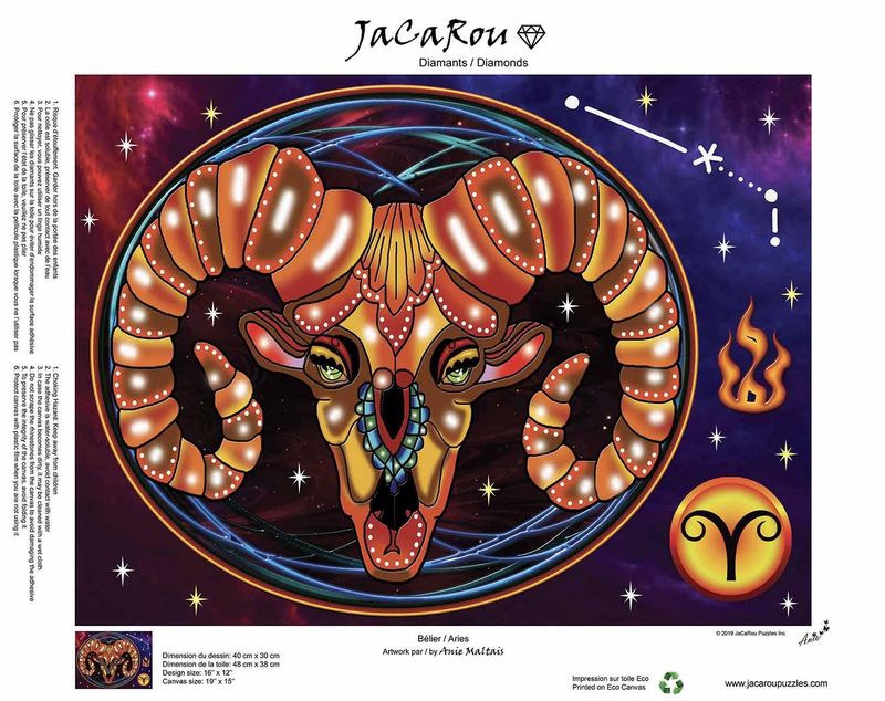 BRODERIE DE DIAMANTS JACAROU - BÉLIER