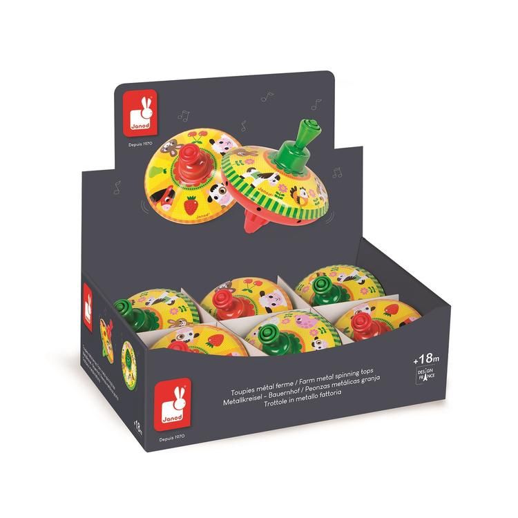 TOUPIE EN MÉTAL FERME