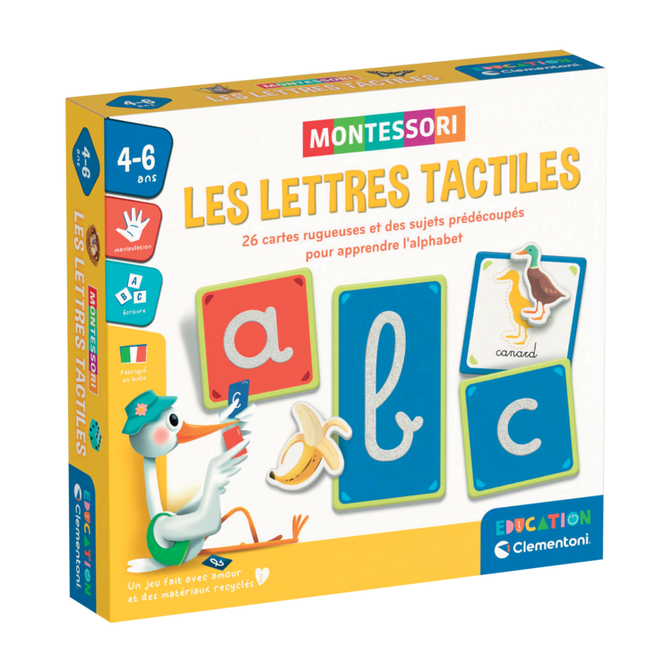 CLEMENTONI MONTESSORI - LES LETTRES TACTILES