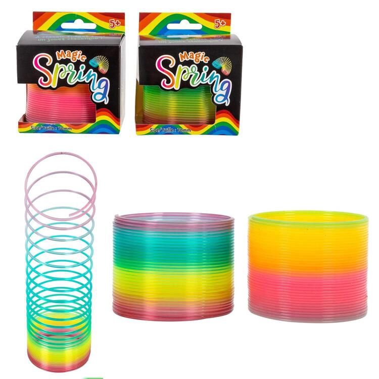 SLINKY EN PLASTIQUE DE COULEUR ARC-EN-CIEL