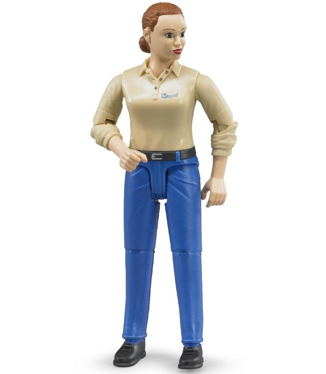 BRUDER 60408 - FEMME EN JEANS BLEU