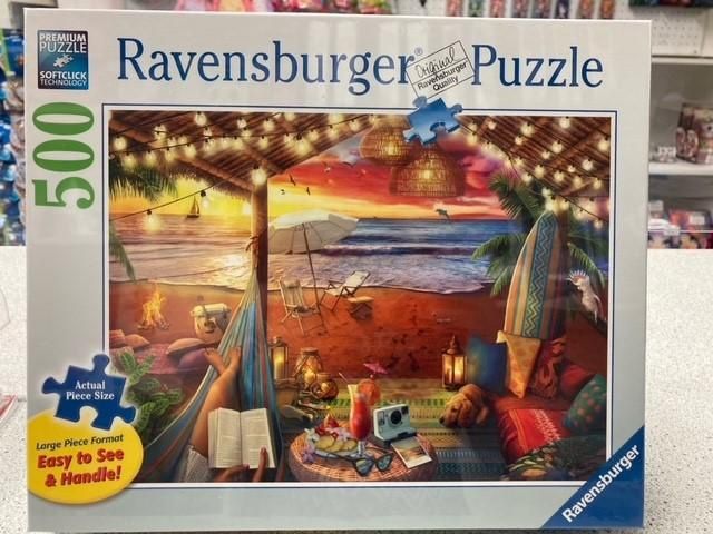 CASSE-TÊTE 500 PIÈCES XL RAVENSBURGER - COUCHER DE SOLEIL SUR LA PLAGE