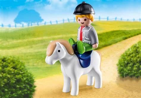 PLAYMOBIL 1-2-3 70410 - GARÇON AVEC PONEY