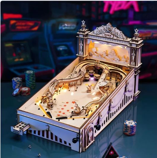 ROKR - MACHINE À PINBALL EN BOIS À CONSTRUIRE