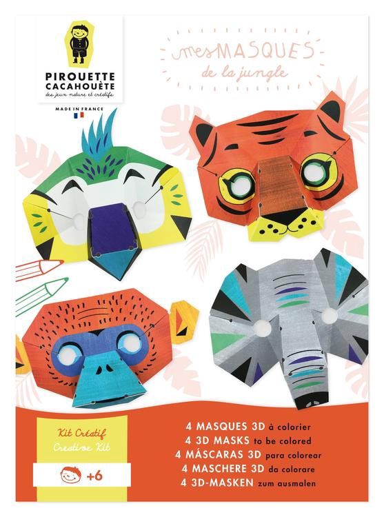 PIROUETTE CACAHOUÈTE - KIT CRÉATIF MASQUES JUNGLE