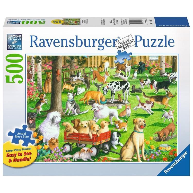 CASSE-TÊTE 500 PIÈCES XL RAVENSBURGER - AU PARC DU CHIEN