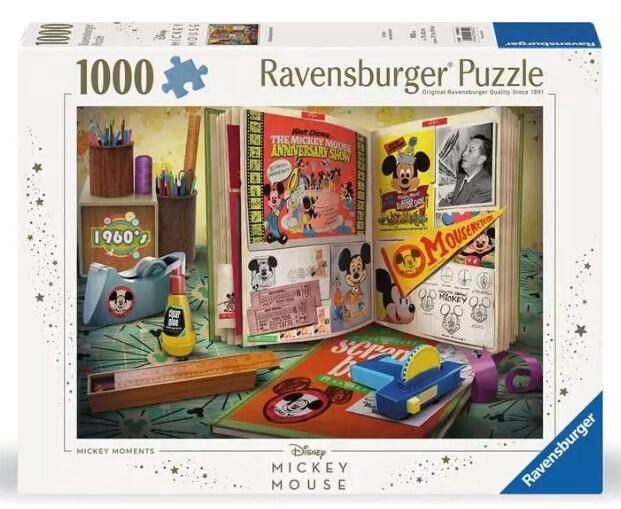 CASSE-TÊTE 1000 PIÈCES RAVENSBURGER - 1960 MICKEY MOMENTS
