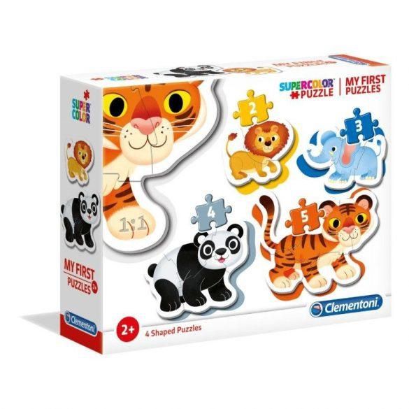 CASSE-TÊTE ÉVOLUTIF 2-3-4 ET 5 PIÈCES CLEMENTONI - ANIMAUX SAUVAGE