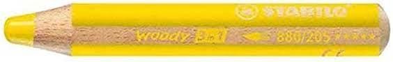 STABILO - WOODY 3 EN 1 ARTY CRAYON JAUNE 880/205