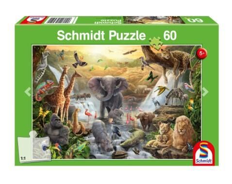 CASSE-TÊTE 60 PIÈCES SCHMIDT - ANIMAUX EN AFRIQUE