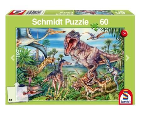 CASSE-TETE 60 PIÈCES SCHMIDT - CHEZ LES DINOSAURES