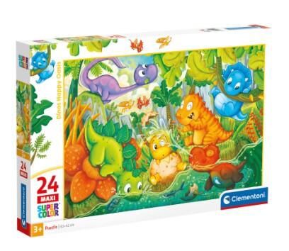 CASSE-TÊTE 24 PIÈCES CLEMENTONI - DINOS HEUREUX À L'OASIS