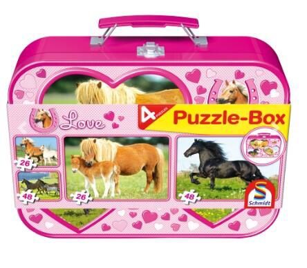 CASSE-TÊTE SCHMIDT - BOITES DE 2 X 26 PIÈCES ET DE 2 X 48 PIÈCES: CHEVAUX