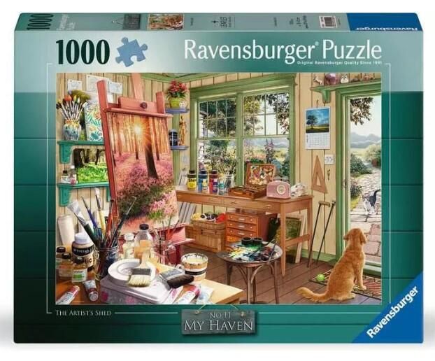 CASSE-TÊTE 1000 PIÈCES RAVENSBURGER - MON HAVRE DE PAIX: L'ATELIER DE L'ARTISTE