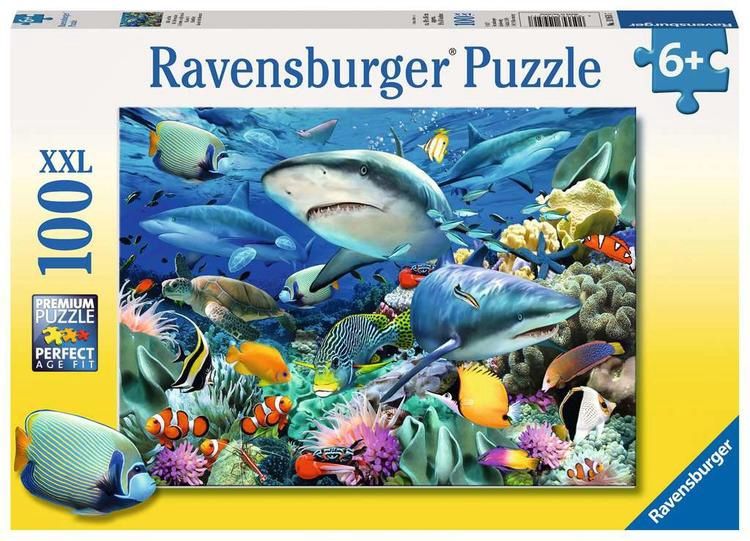 CASSE-TÊTE 100 PIÈCES RAVENSBURGER - RÉCIF DE REQUINS