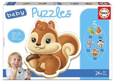 CASSE-TÊTE ÉVOLUTIF 5 X 3-4 OU 5 PIÈCES EDUCA - ANIMAUX