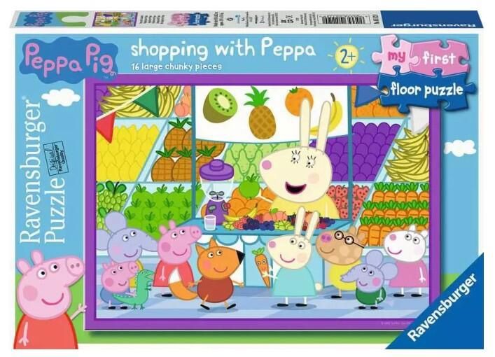 CASSE TÊTE 16 PIÈCES DE PLANCHER RAVENSBURGER - SHOPPING AVEC PEPPA