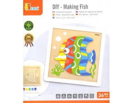 PEINTURE SUR BOIS POISSON VIGA