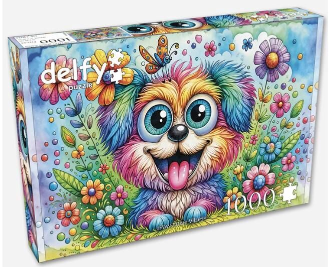 CASSE-TÊTE 1000 PIÈCES DELFY - PAW-SITIVE VIBES