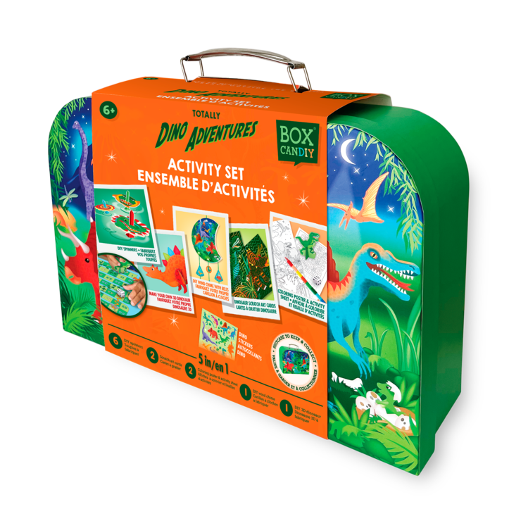 BOX CANDIY - TOTALLY DINO ADVENTURES: VALISE ENSEMBLE BRICOLAGES ET ACTIVITÉS