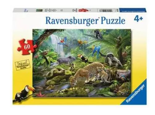 CASSE-TÊTE 60 PIÈCES RAVENSBURGER - LES HABITANTS DE LA FORÊT TROPICALE