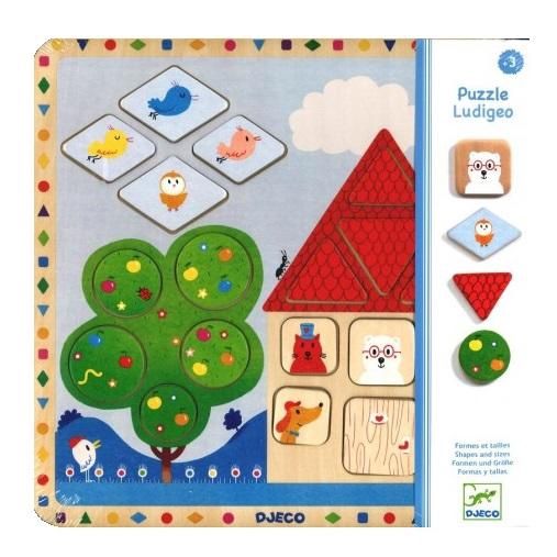 CASSE-TÊTE 19 PIÈCES EN BOIS LUDIGEO - FORMES ET TAILLES