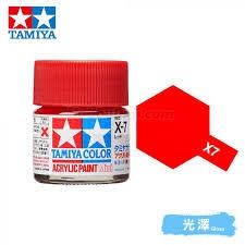 PEINTURE TAMIYA ROUGE BRILLANT ACRYLIQUE X-7
