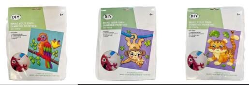 BRODERIE DE DIAMANT - ANIMAUX DE LA JUNGLE