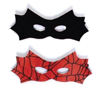 MASQUE RÉVERSIBLE ARAIGNÉE ET CHAUVE SOURIS