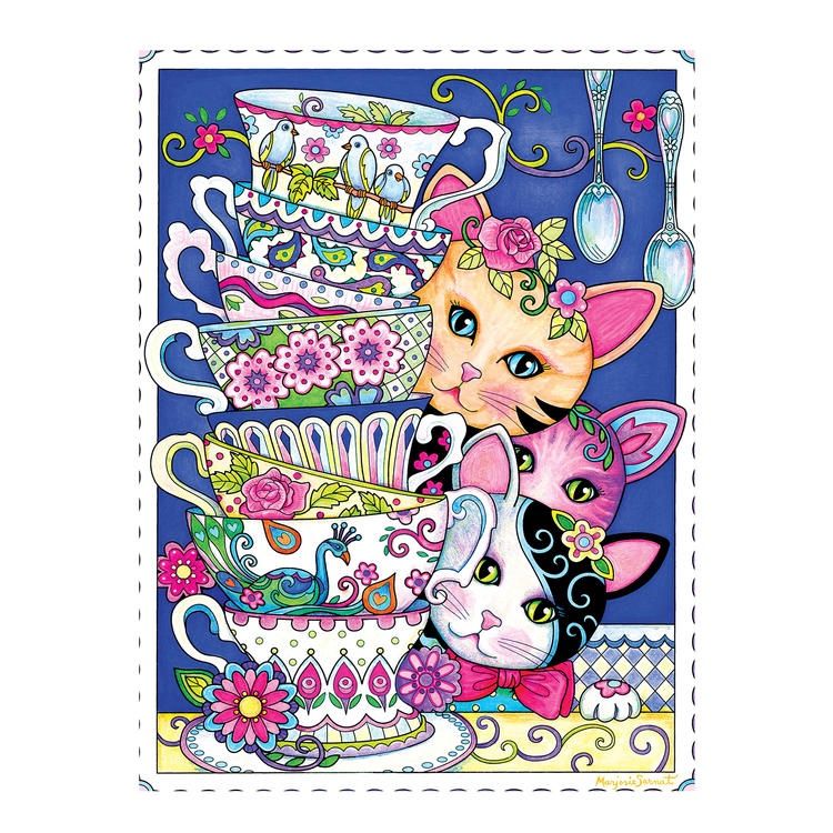 CASSE-TÊTE 300 PIÈCES PAR MARJORIE SARNAT - TASSES ET CHATS