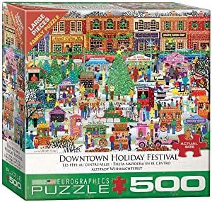 CASSE-TÊTE 500 PIÈCES XL DE NOEL EUROGRAPHICS - LES FÊTES AU CENTRE-VILLE