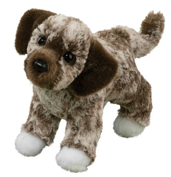 PELUCHE DOUGLAS - SPUD LE MUTT BRUN ET BLANC