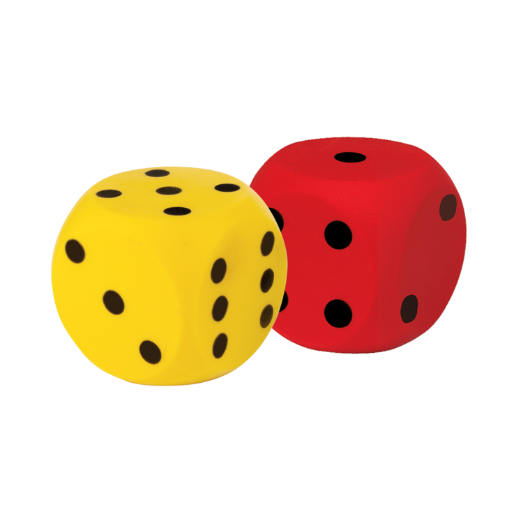 DÉ DE 10 CM ROUGE OU JAUNE