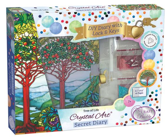 JOURNAL INTIME EN BRODERIE DE DIAMANT - TREE OF LIFE